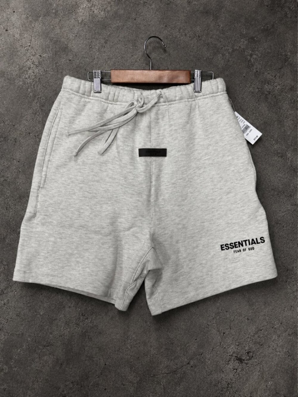 Fear of God Essentials Light Oatmeal Sweat Shorts